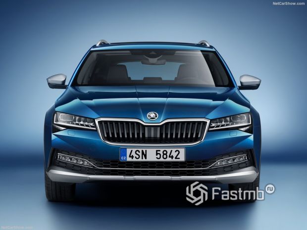 Skoda Superb Scout 2020, вид спереди