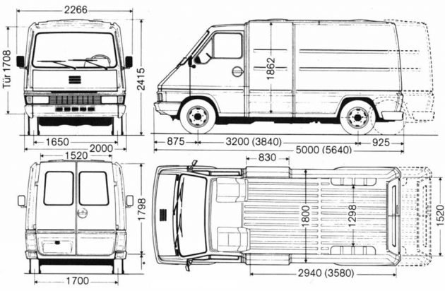 Микроавтобус Рено Мастер - технические характеристики и расход топлива